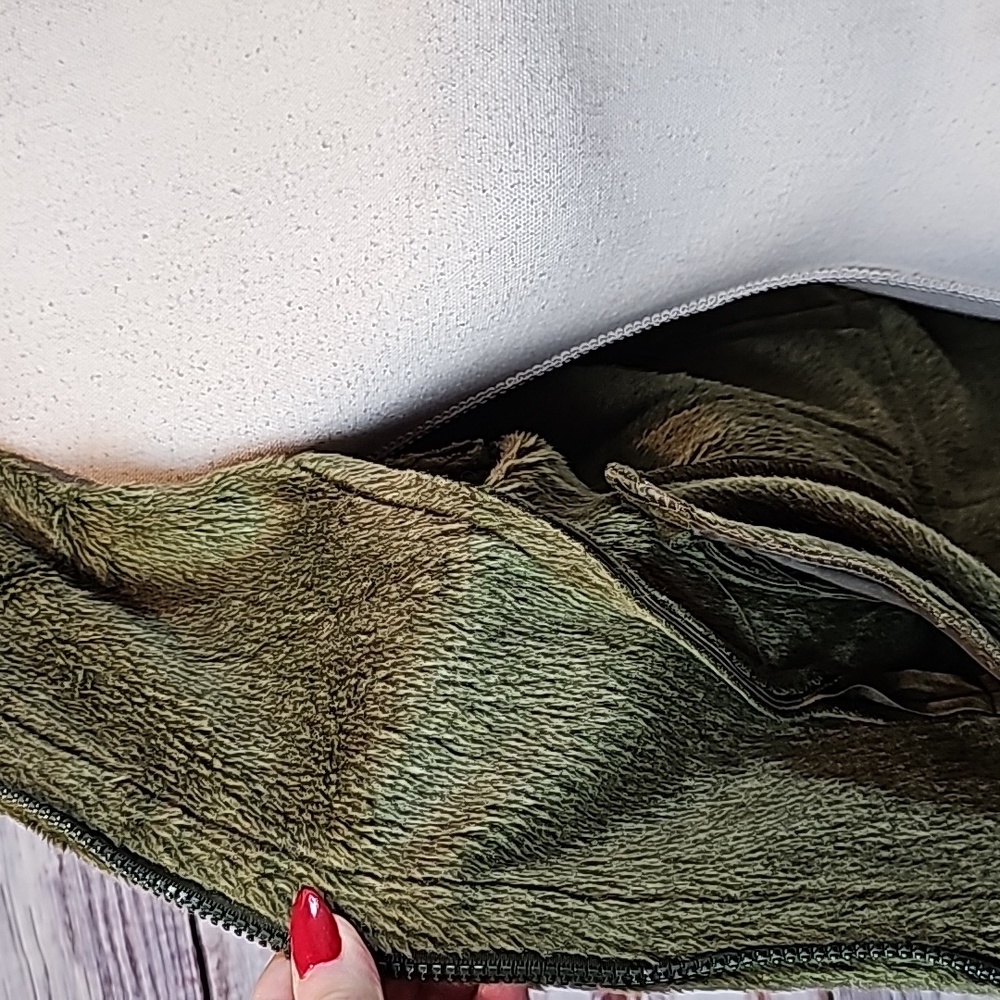 EFFECI ARMY GREEN VALOR AND FAUX FUR SHORT JACKET - Picture 9 of 15
